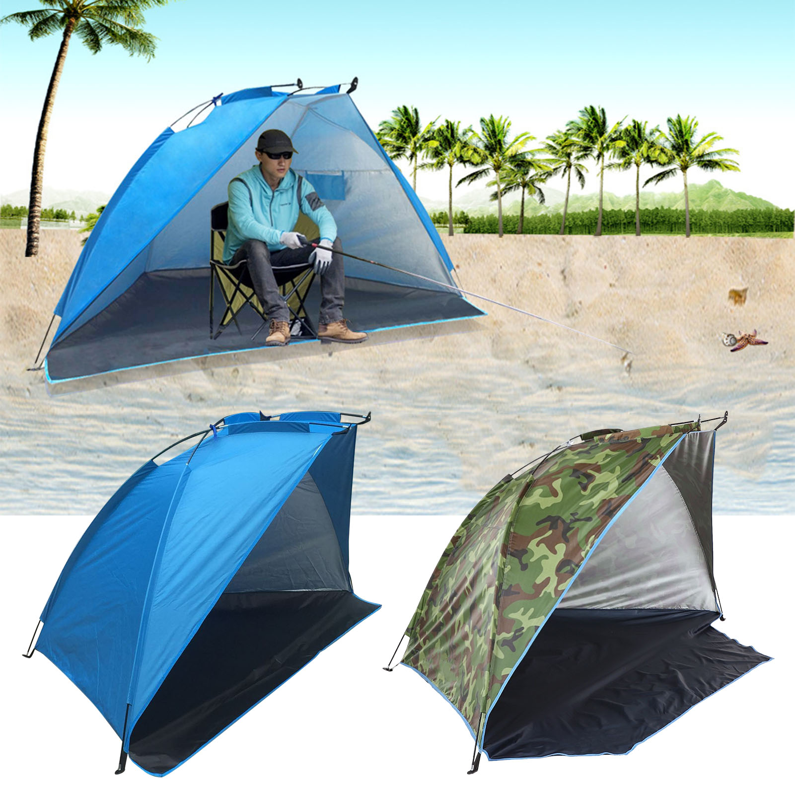 Cheap Goat Tents Beach Sunshade Easy Setup Fishing Sun Shelter Tent for Outdoor   